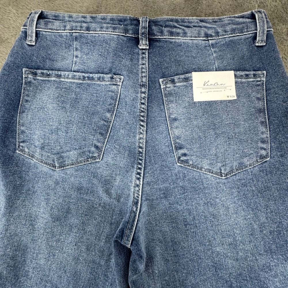 Kancan Womens Jeans Size 28 W9 High Rise Flare Cargo‎ Denim Blue - Picture 14 of 16